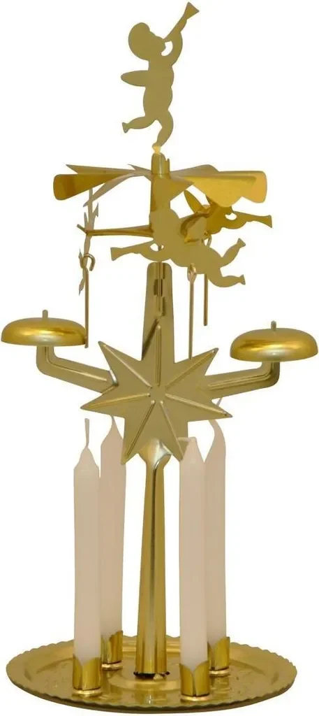 Knox Lichterglockenspiel mit 4 Kerzen Weihnachtsdeko Tischdeko