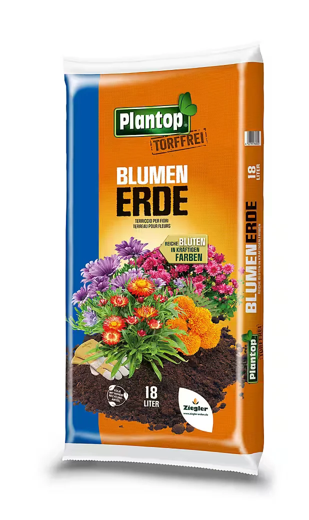 PLANTOP Blumenerde universal für Zimmer und Balkonpflanzen