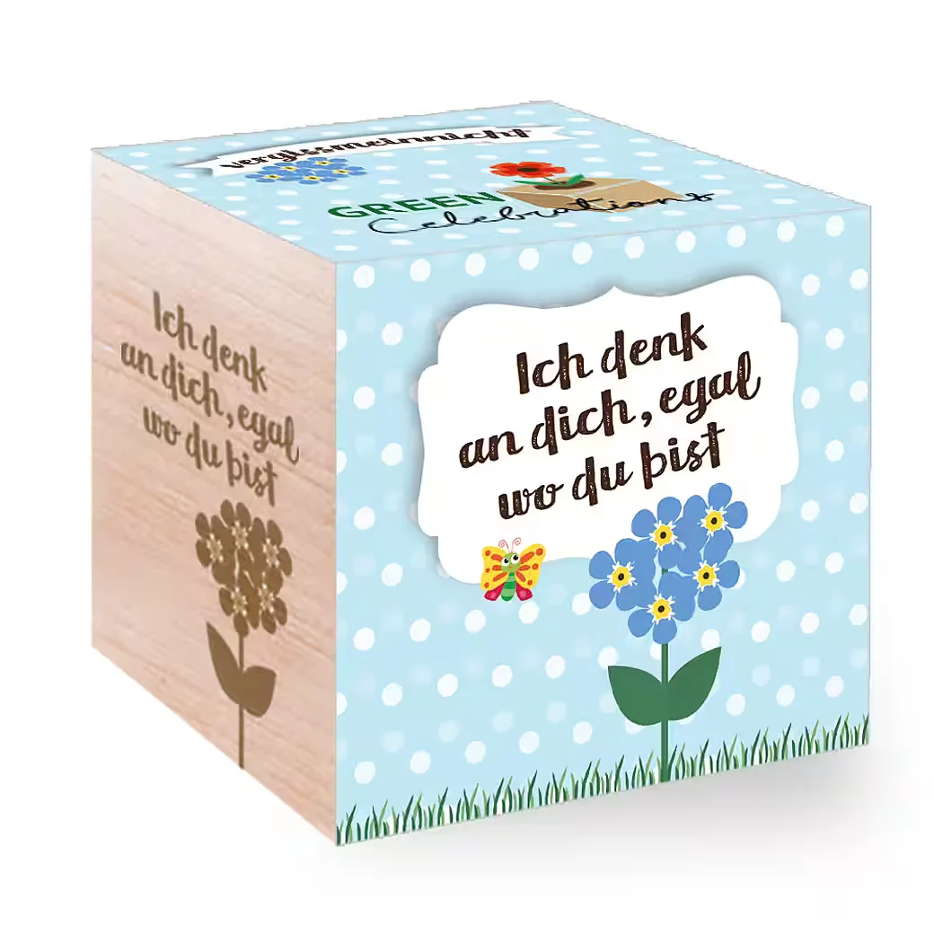 FEEL GREEN Ecocube Vergissmeinnicht Pflanzwürfel Geschenkidee