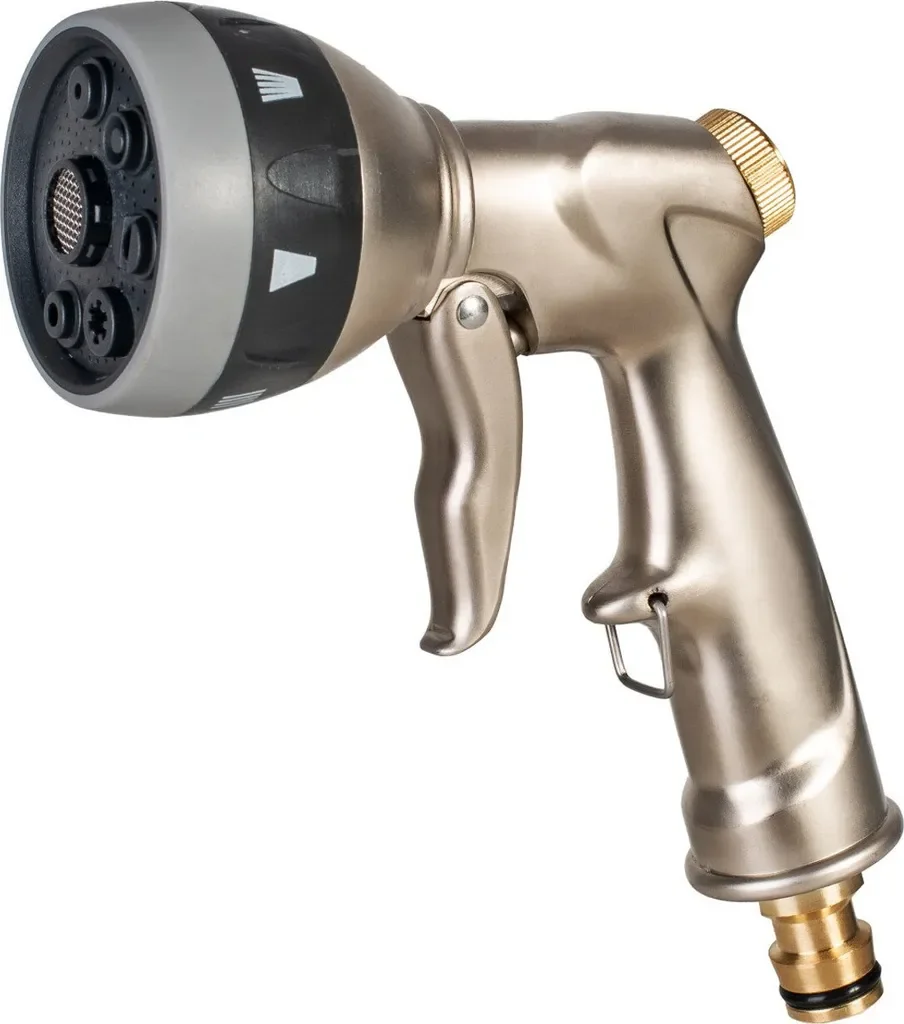 Cellfast Pistolen-Sprinkler Messing 7 Funktionen für Gartenschlauch