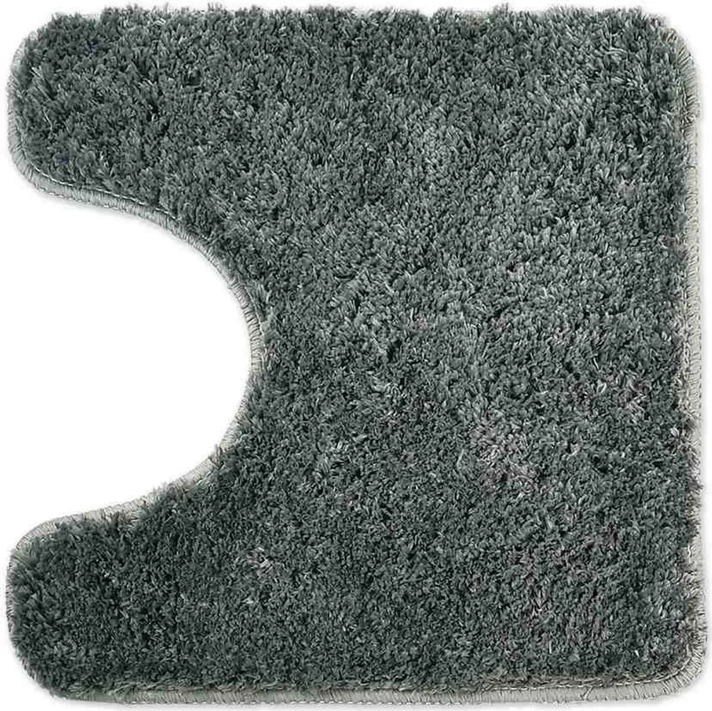 WohnDirect Badematte mit WC Ausschnitt rutschfest dunkelblau 45x45 cm