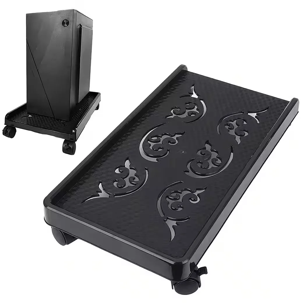 SURFOU PC Tower Ständer mit 4 Rollen und Feststellern Rollwagen