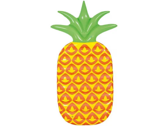 SUNCLUB Badeinsel Luftmatratze Ananas Pool 185x85 cm, 2 Luftkammern