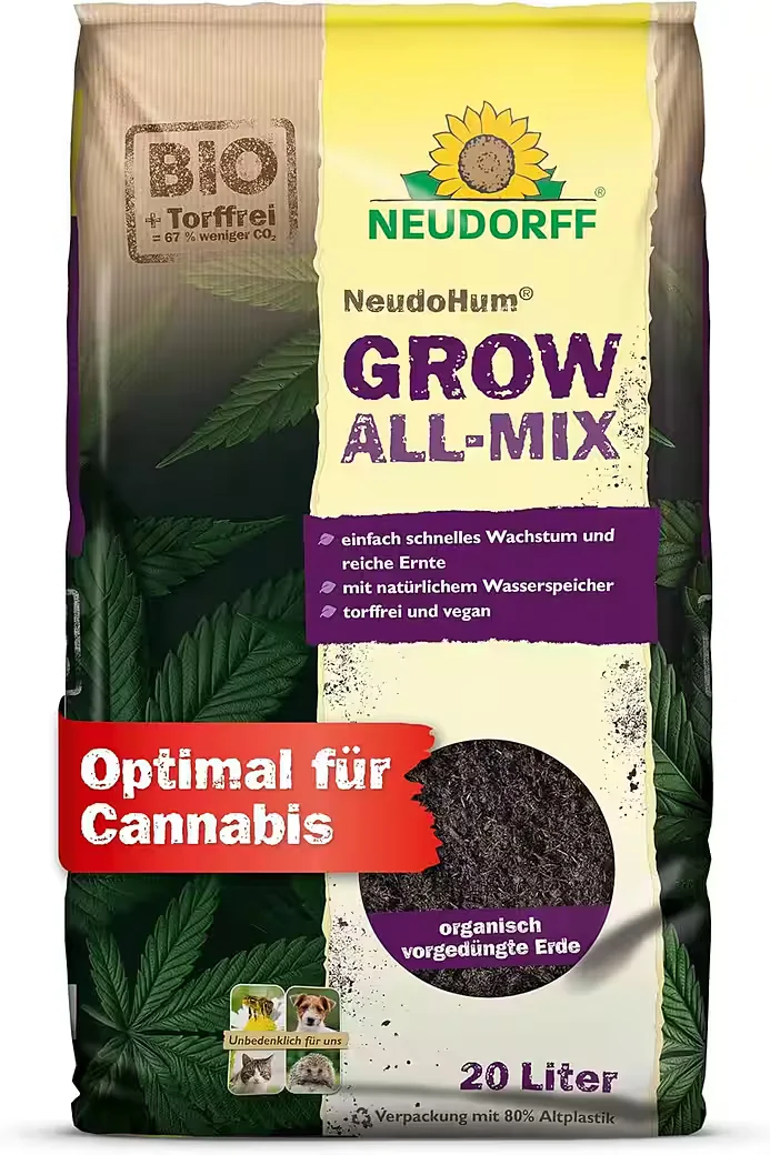 NEUDORFF NeudoHum Grow All-Mix Blumenerde 20 L, 6 Wochen vorgedüngt