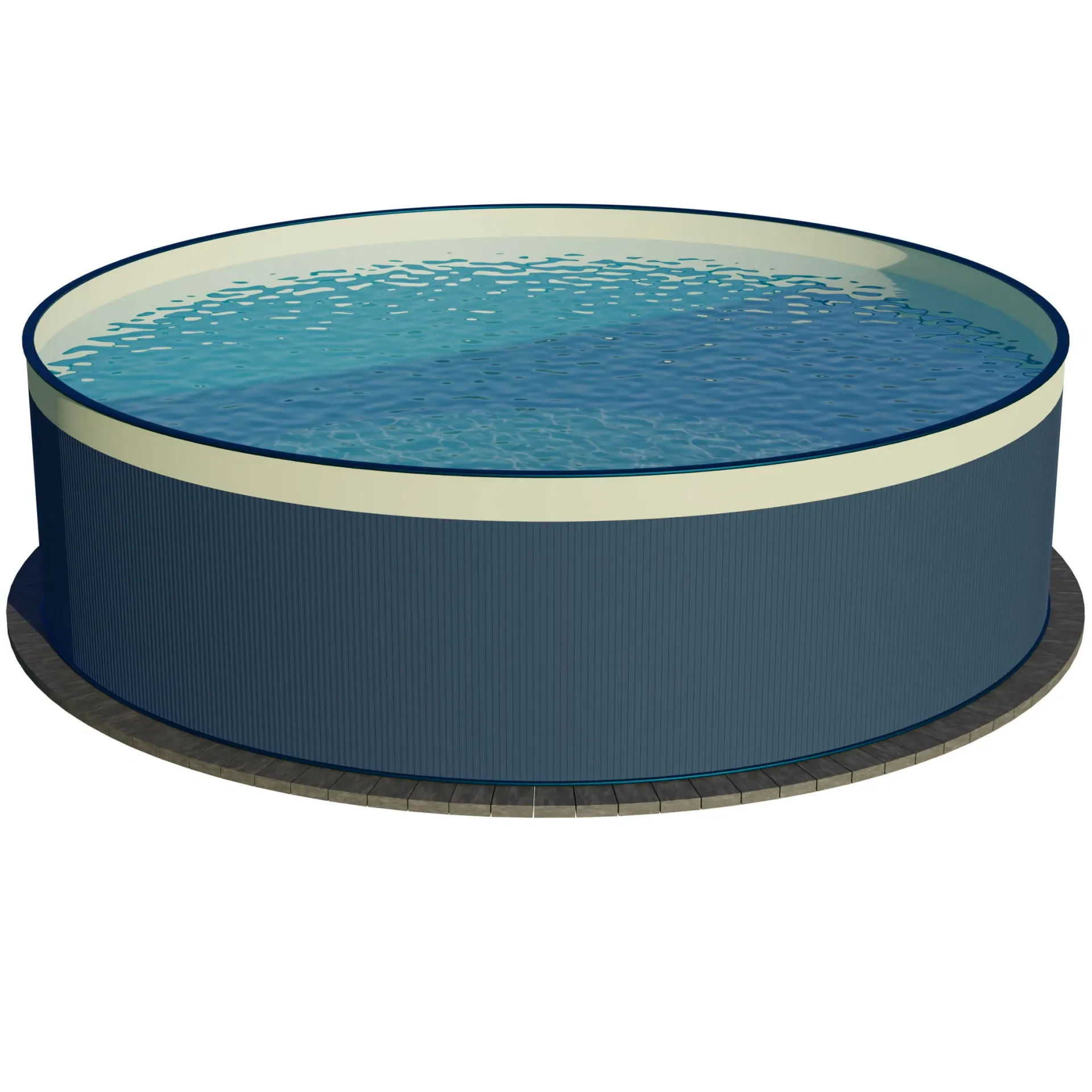 Stahlwandpool rund 350 x 120 cm anthrazit sand overlap Stahl 0 4 mm