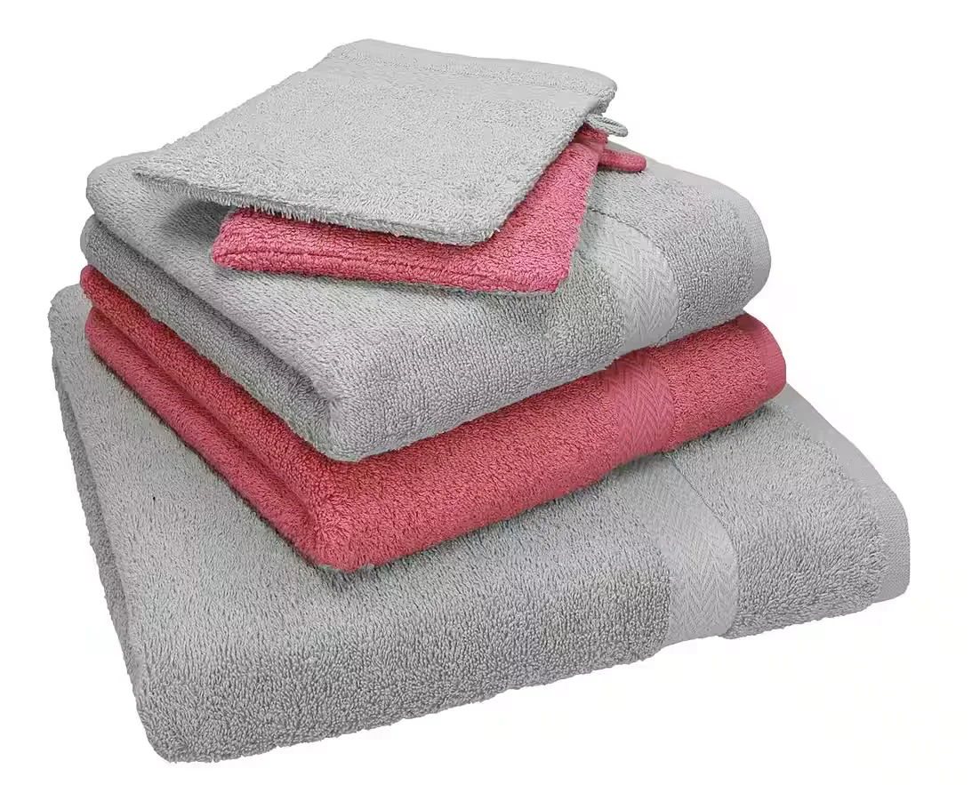 BETZ Handtuch Set 5 teilig 100 Prozent Baumwolle saugstark