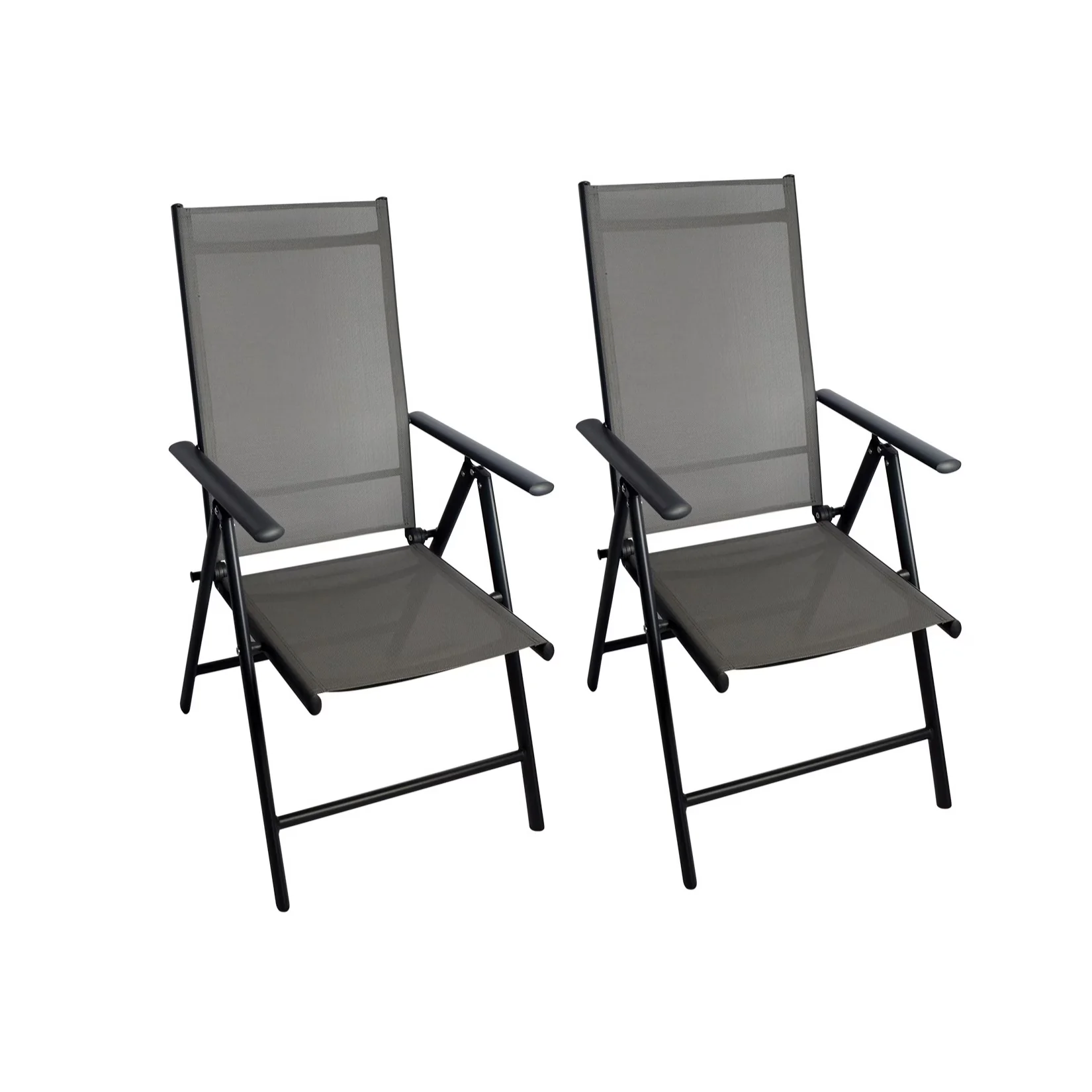CHILLROI - Klappsessel Aluminium 2er Set Gartenstuhl klappbar