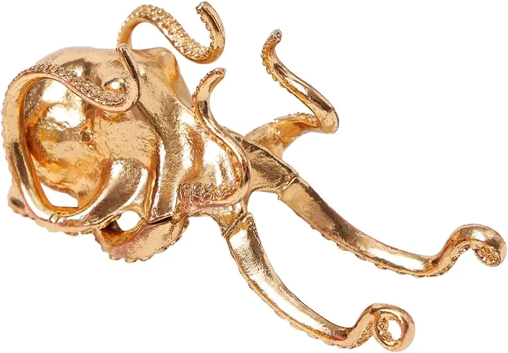 Oktopus Smartphone und Stifthalter Messing Aluminium Schreibtisch