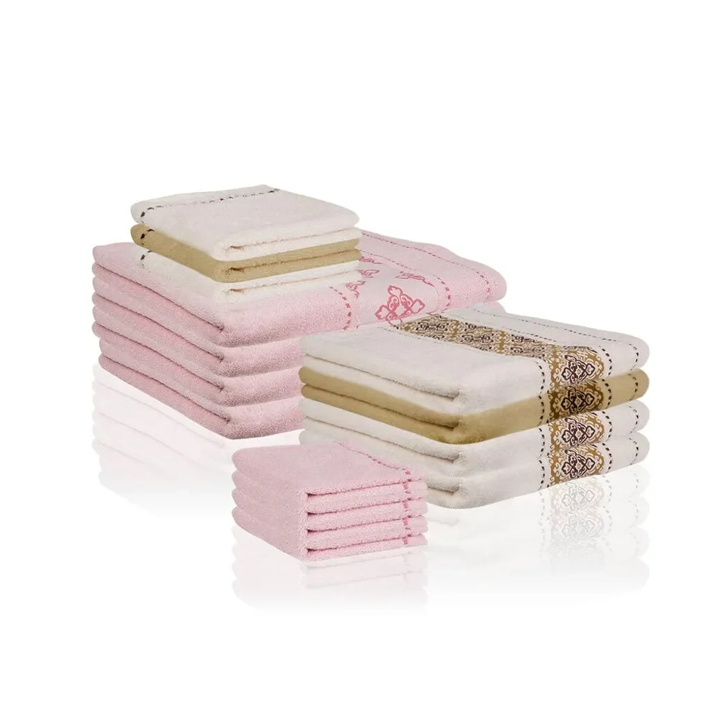 elegant Luxford Gästetuch 30x30 Rosa Baumwolle Frottee weich